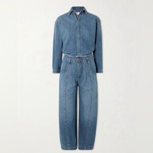 Rivet Utility New Yorker Long Sleeve Jumpsuit Medium Stone Wash Size M